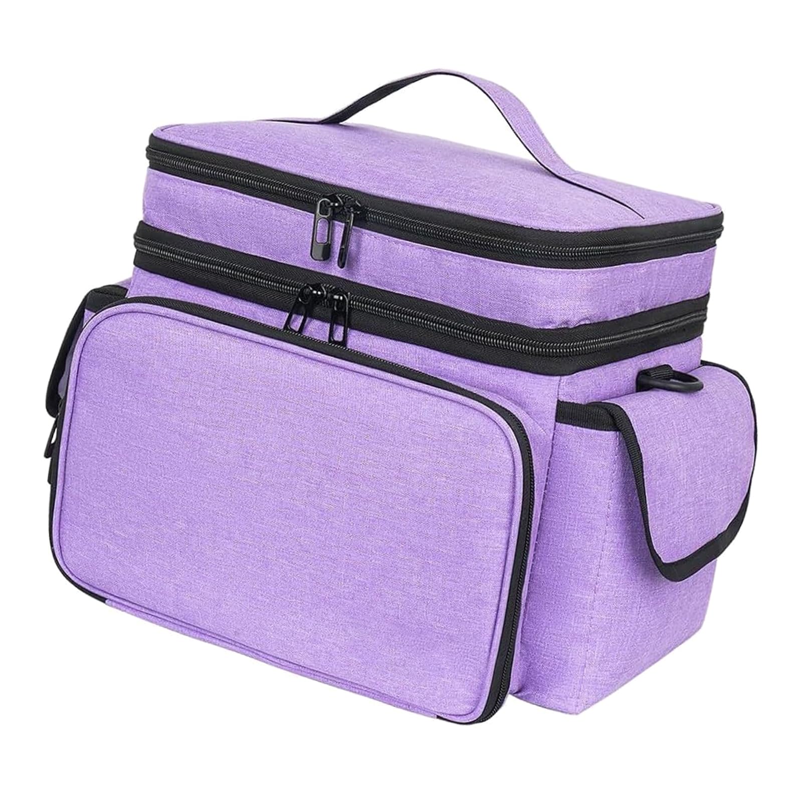 SHINLHUA Multipurpose Sewing Accessories Carrier with Reinforced Handles and Anti Scratch Fabric for Tailoring Workshops Removable Divider Sewing Bag