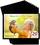 CHUNNIAO Black Magnetic Picture Frame 4X6 for Refrigerator,Photo Magnets Sleeves