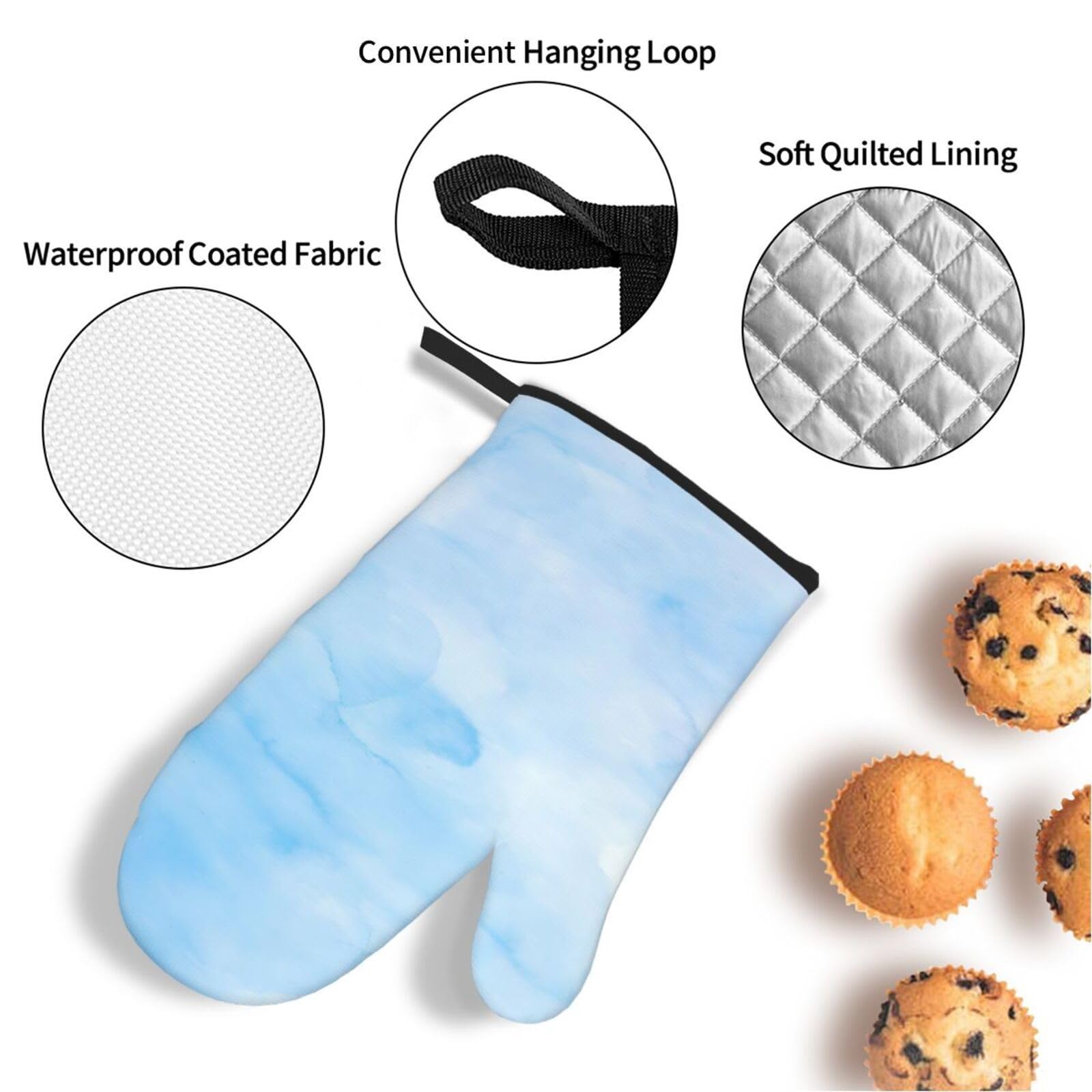 Maniques de Cuisine Gants de Cuisson Lavable en Machine Facile a Nettoyer
