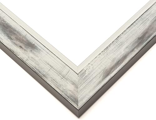 Marco plateado de 19 x 19 pulgadas de ancho de 1.5 pulgadas  Profundidad del marco interior de 0.5 pulgadas  Marco de fotos moderno Grimley completo