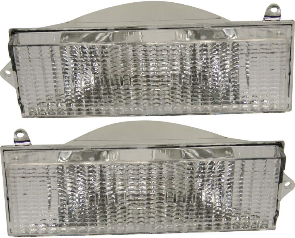 For 1984-1996 Jeep Cherokee Driver and Passenger Side Pair Turn Signal Light | Lens and Housing Only | Briarwood | CH2530101 + CH2531101 | 56000099 + 56000098