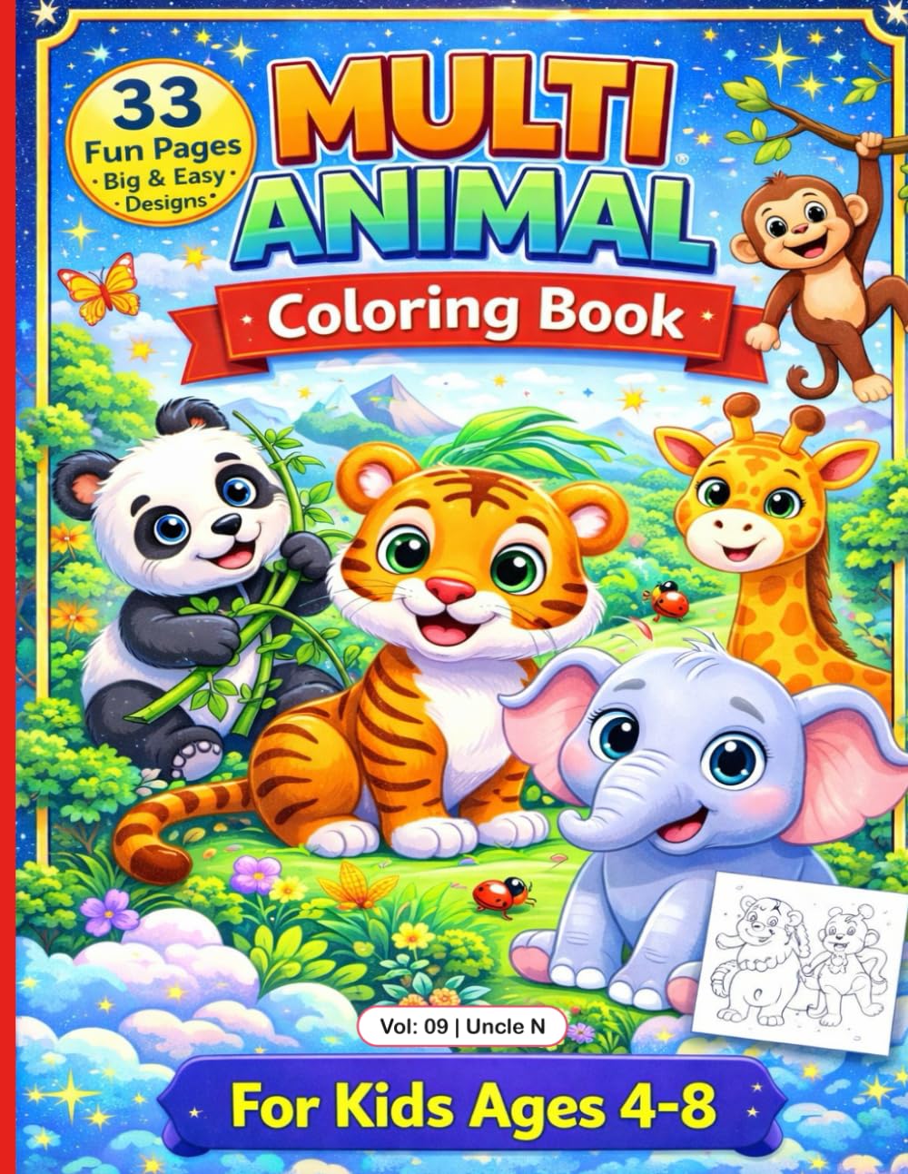 Animal Coloring Book: All types of Animals Drawing Coloring Book for Kids or Adults all Multi task, Relax, Create & Enjoy Every Page
