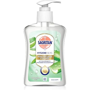 Sagrotan Aloe Vera Hand Soap   Hygienic Liquid Soap   1 x 250 ml soap dispenser