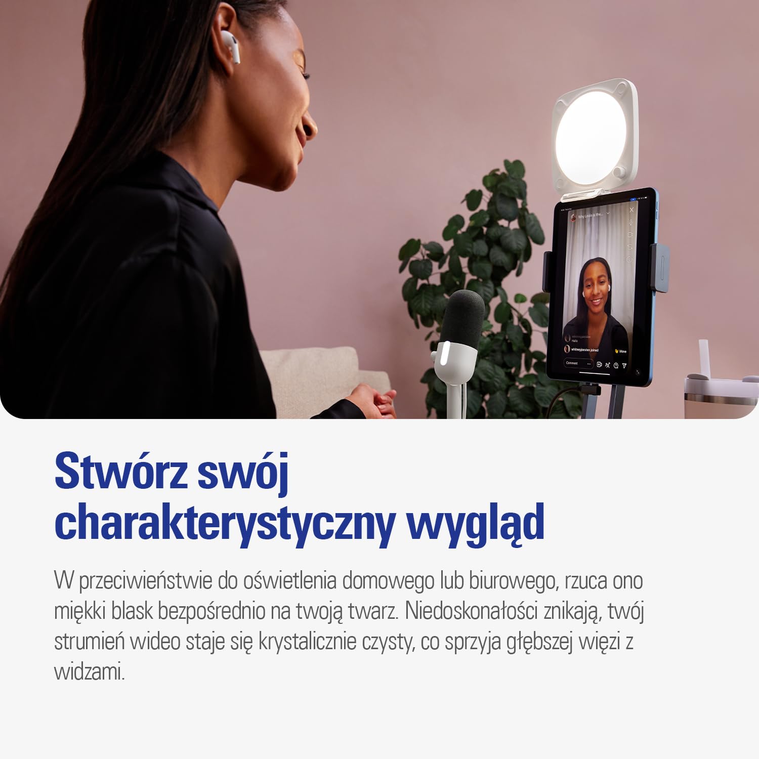 Elgato Key Light Neo – profesjonalne oświetlenie, bez odblasków, regulowane mocowanie, sterowanie ręczne lub Wi-Fi, biuro/transmisja, Teams/Zoom/Slack/Twitch/YouTube – Plug-'n-Play laptop, PC, Mac