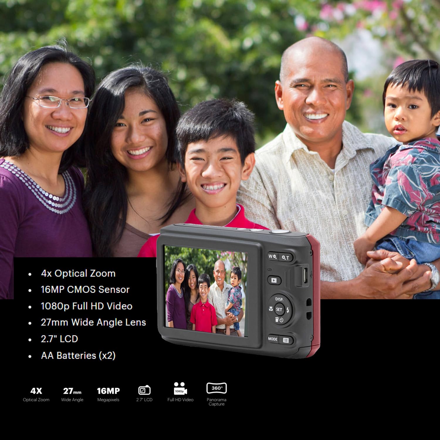 Amazon Canada: Kodak PIXPRO FZ45 Digital Camera (Red) Bundle with