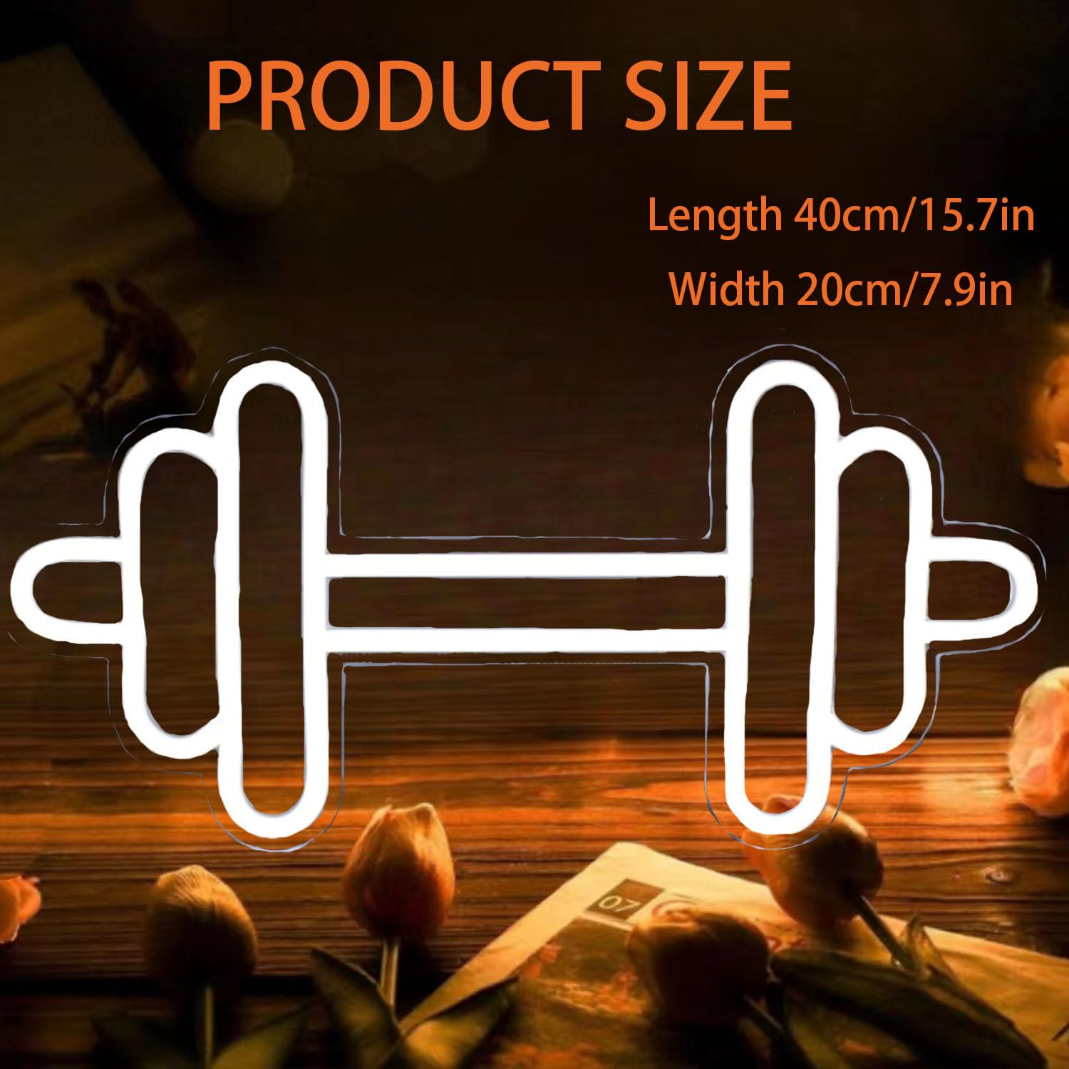 Gym Neon Sign, Gym Neon Light, Gym Wall Art, Gym Wall Decor, Dumbbell - View #7