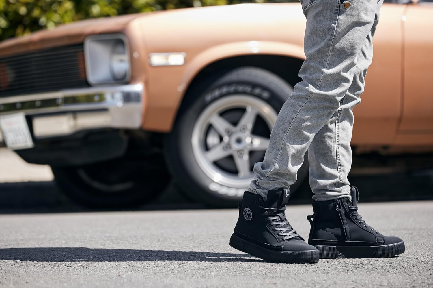 CALTO Men's Invisible Height Increasing Elevator Shoes - Zip-up Cap Toe High Top Sneaker Boots - 2.4 Inches Taller - Image 9