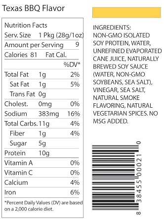 Primal Strips Soy Texas Bbq Meatless Jerky, 1 oz