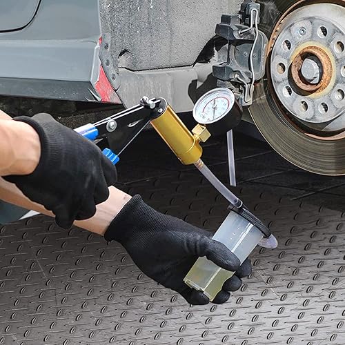 Miniatura 7 de JOMBULL Compresor universal de pinza de freno de disco, juego de herramientas de espalda de viento y kit de purga de freno, probador de bomba de