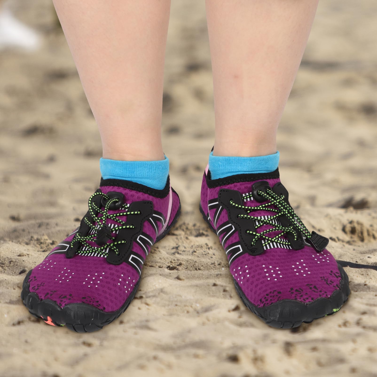 Wasserschuh für Damen und Herren Schnelltrocknend und Langlebig für Schwimmen Tauchen und Wandern Leicht und Pflegeleicht als Pool oder Strandschuh Geeignet