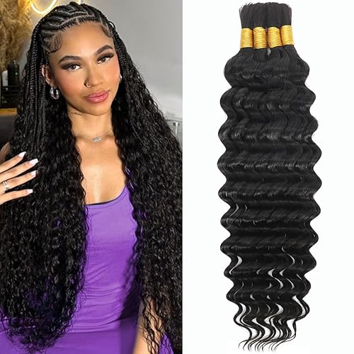 20 Inch Human Braiding Hair for Boho Braids 120g 4