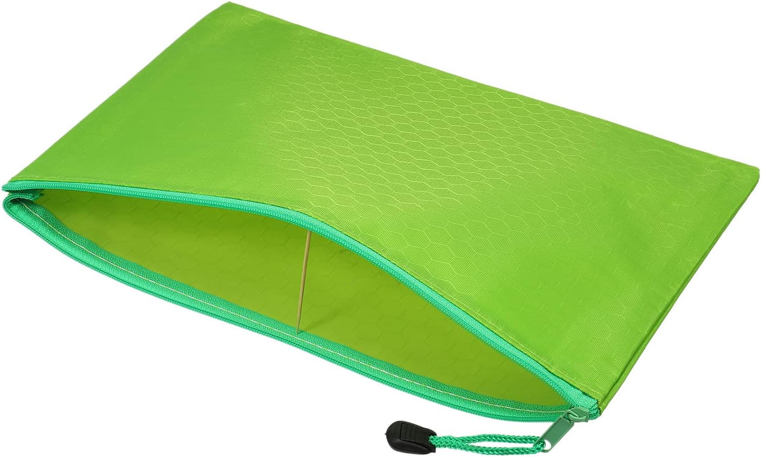 PATIKIL Waterproof Zipper File Bags 5 Pack B5 Document Storage Folders Bills Pencil Pouch for Office Travel Green - Image 5