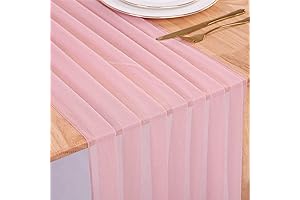 Romantic Dusty Rose Pink Chiffon Table Runner 10 Feet