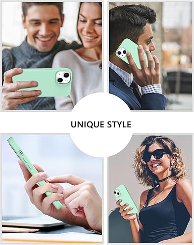 Miniatura 151 de BENTOBEN Compatible con iPhone 14, silicona líquida de gel de goma, forro de microfibra, parte trasera dura, a prueba de golpes, funda protectora