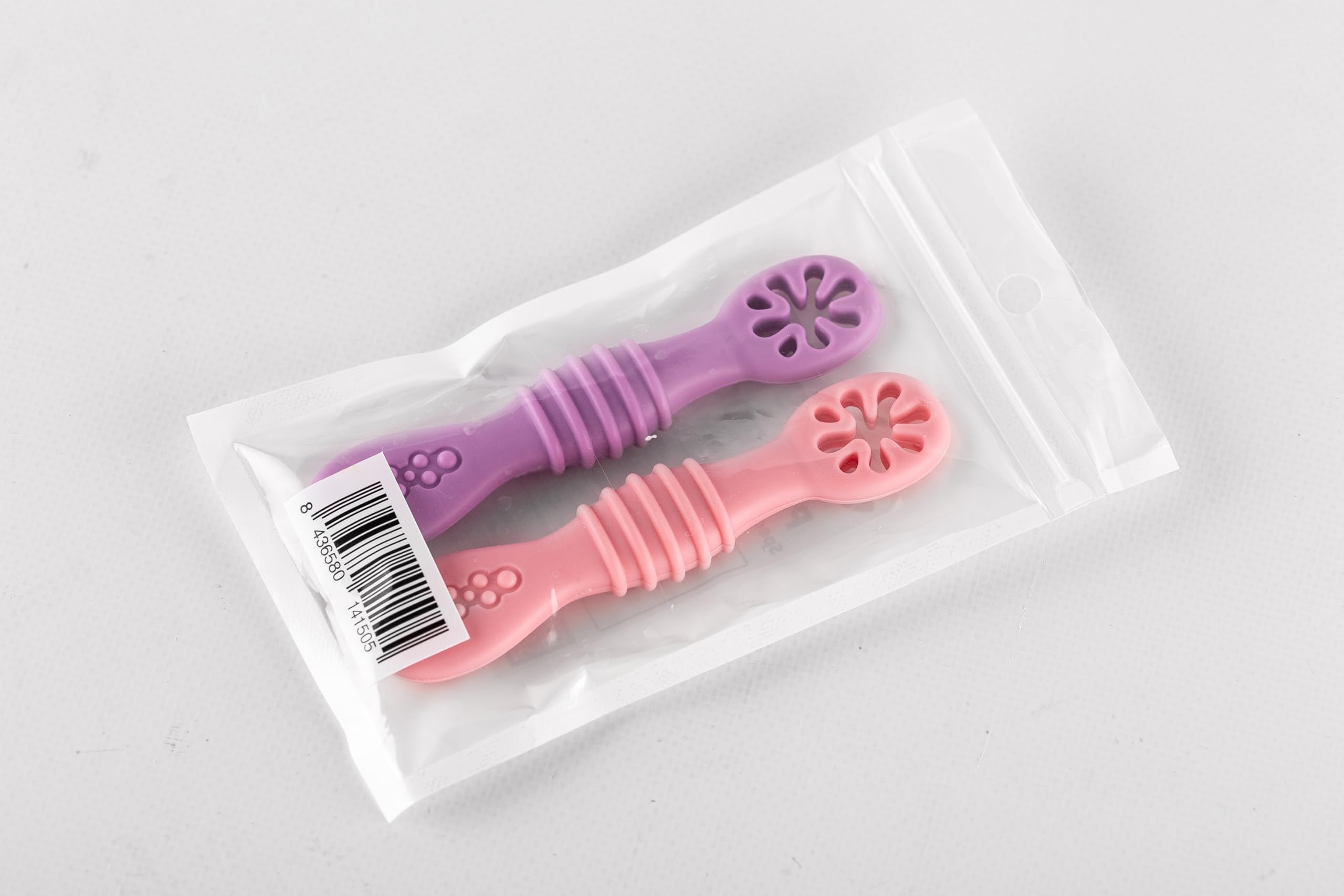 HOMYBABY® Cuilleres Bebe 1er Age - Cuillere Bébé Apprentissage en Silicone Alimentaire LFGB - Pre Cuillere DME bebe - Couverts Adaptés à la Dentition