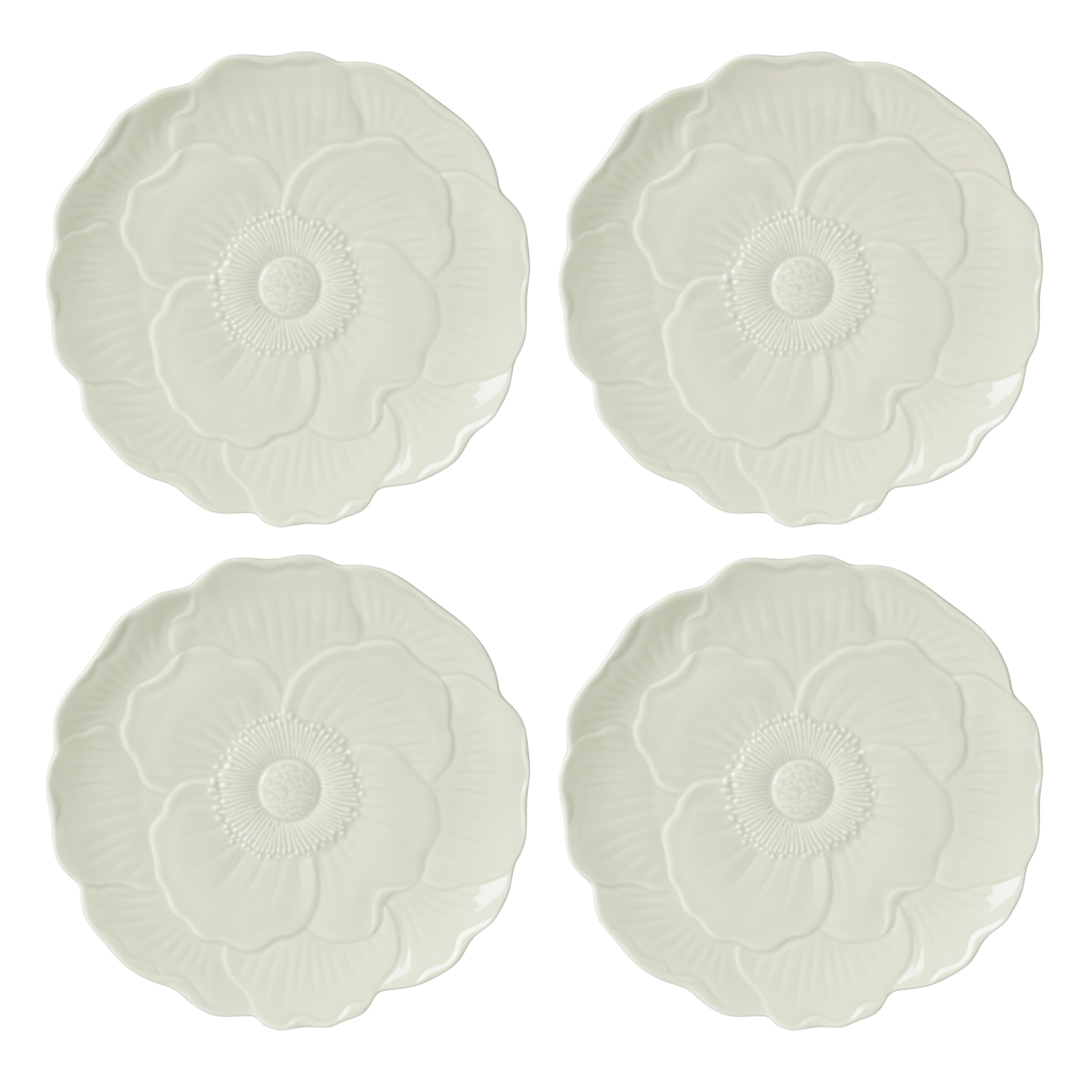 Lenox 897161 Butterfly Meadow Floral Accent Plates, Green, Set of 4