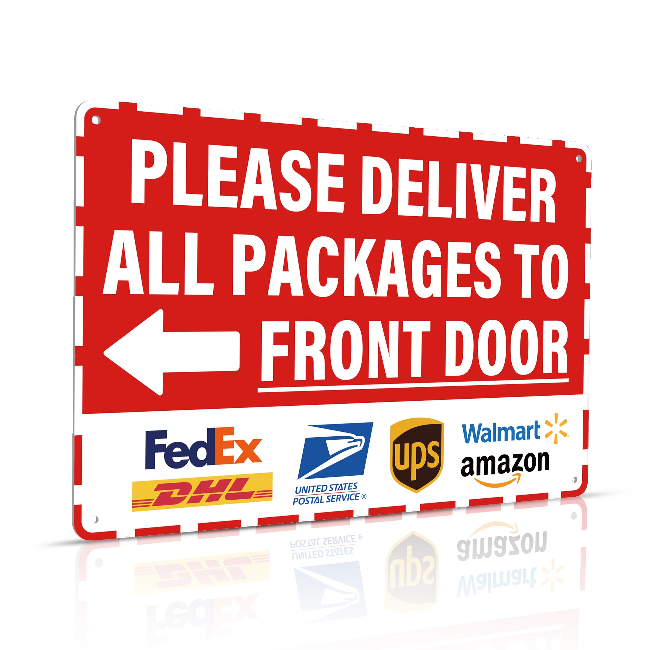 Delivery Instructions for My Packages from Amazon FedEx USPS UPS Indoor Outdoor Signs for Home Office Please Deliver All Packages to Back Door Sign