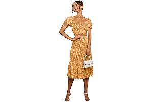 Women's Dreamy French Riviera Floral Crop Top and Midi Skirt Set