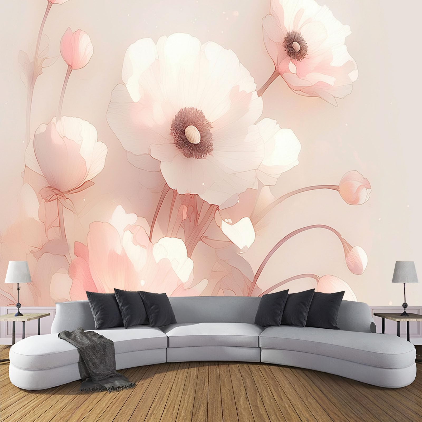 Papier peint panoramique coquelicot pour habiller un grand mur