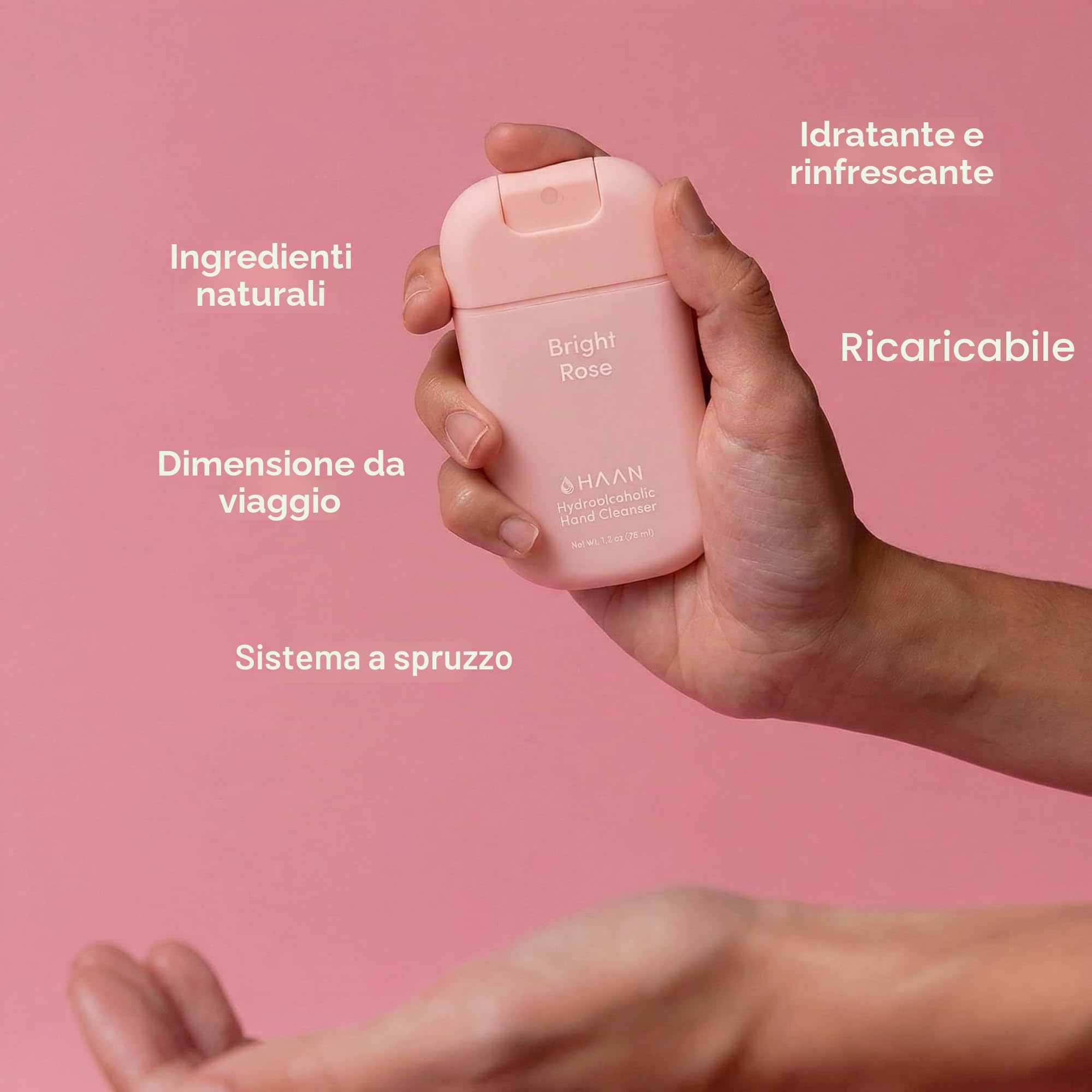 HAAN Spray idratante per le mani con aloe vera (confezione da 3) – 3 pezzi per fragranza: Bright Rose