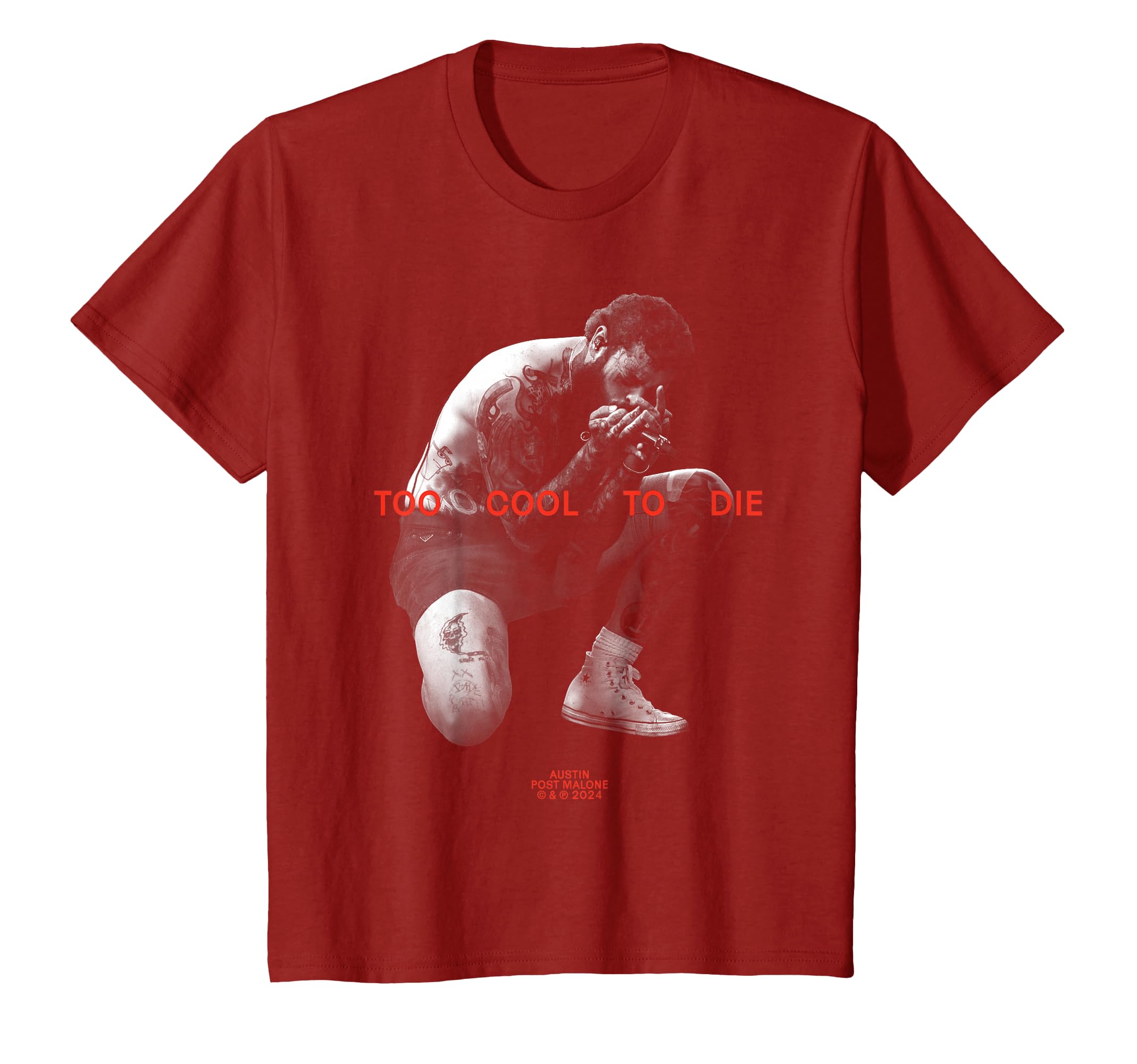 Amazon | 公式ポスト マローン Too Cool To Die Tシャツ | Tシャツ