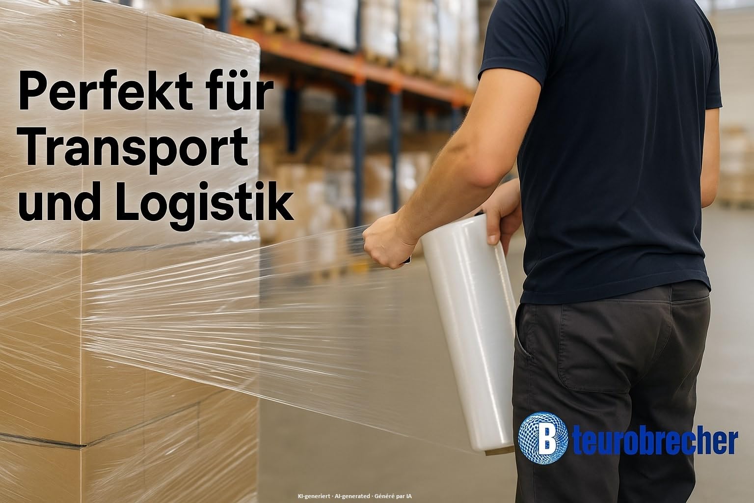 Stretchfolie Transparent 50cm 2,5 kg 23my Verpackungsfolie 6 Stück