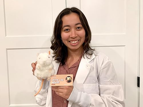 Miniatura 3 de GIANTmicrobes White Lab Mouse Plush – Aprende sobre la ciencia y esta criatura vital de investigación de laboratorio, regalo memorable para
