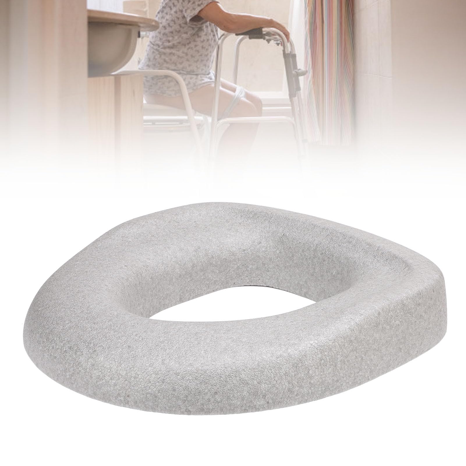 Luocute Cuscino per WC Rialzato, Cuscino per WC Rialzato Imbottito Comodo, Misura Universale, per Anziani, Donne Incinte e Persone con mobilità Limitata, Texture Morbida e Confortevole