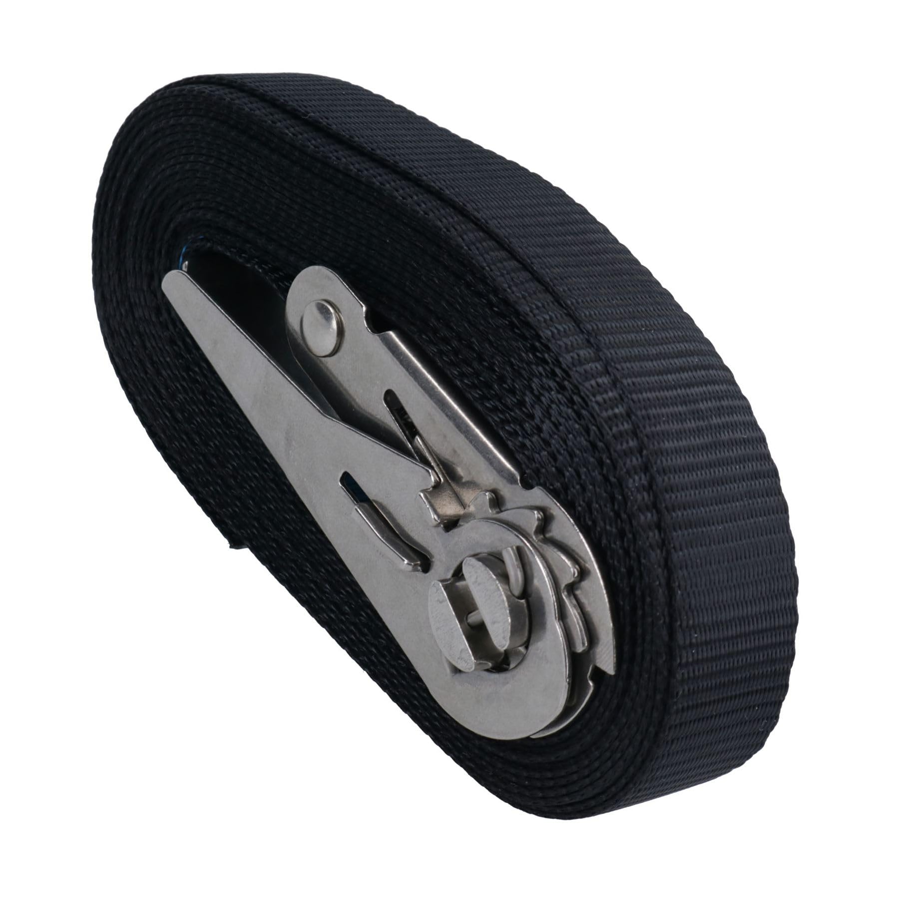 Ab Tools Black 316 Stainless Steel Ratchet Strap Boat Trailer 6M 25Mm Marine Grade Rib Jetski