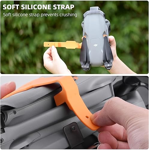 Miniatura 4 de Soporte de hélice para DJI Air 3 3S, protector de correa de hélices estabilizador para DJI Mavic Air 3 / Air 3S Drone Accesorios (naranja)