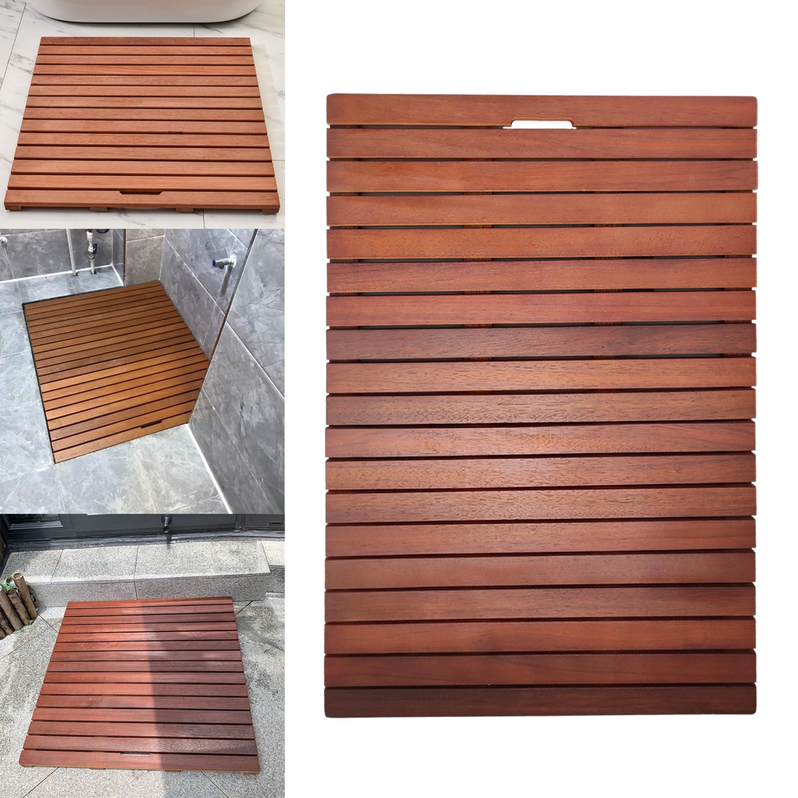 Tapis de douche antidérapant en bois évite les sols glissants
