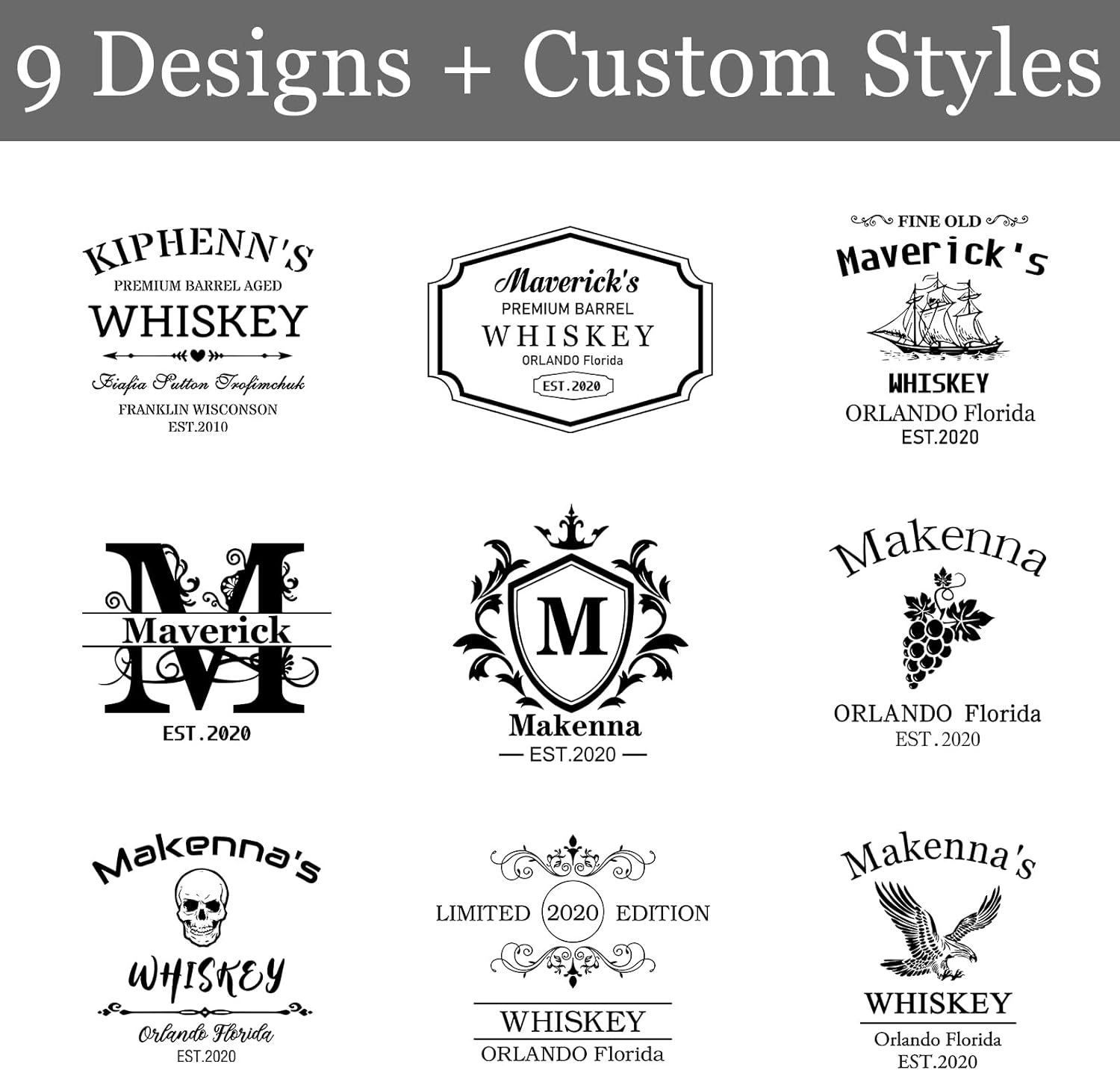 Custom Whiskey Barrel Personalized 1.5/3/5/10 Liter Engraved Name Logo Mini Barrels for Aging Whiskey Wood Barrel with Stand Gifts Home Bar Decor 5 Liter