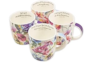Christian Art Gifts Ceramic Floral Mugs for Women