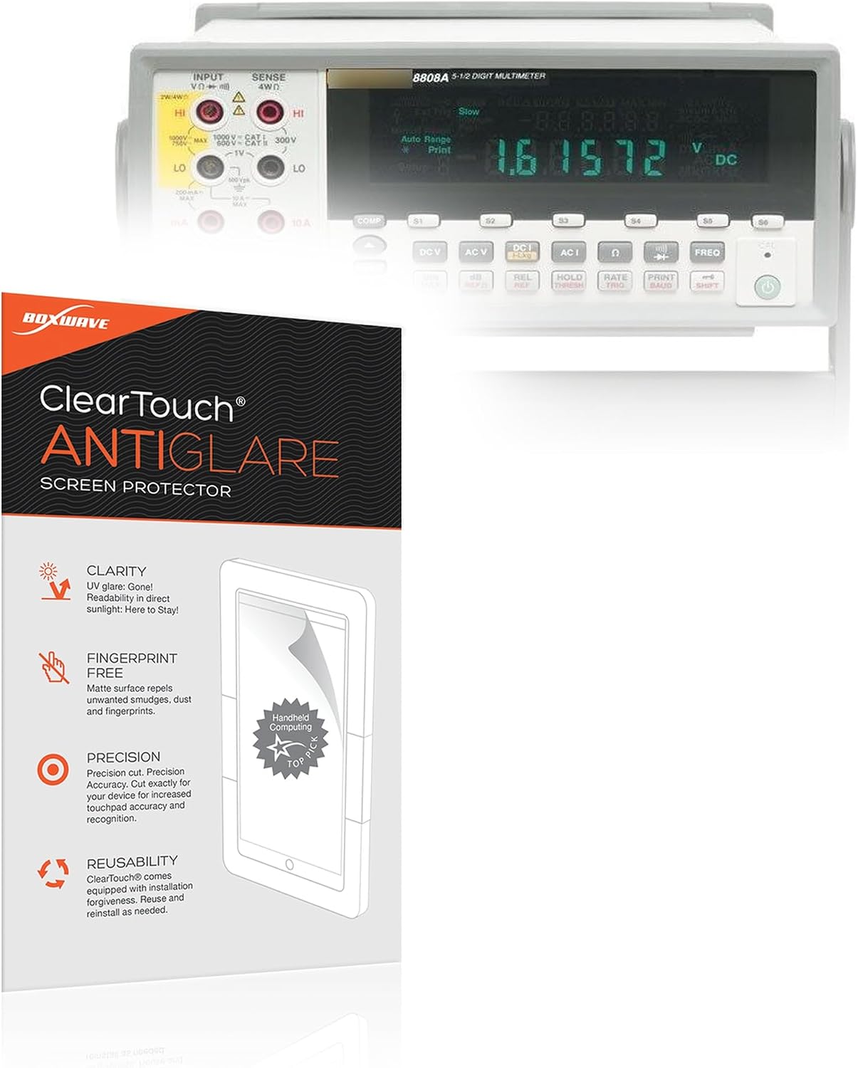 BoxWave Screen Protector Compatible With Fluke 8088A Digital Multimeter - ClearTouch Anti-Glare (2-Pack), Anti-Fingerprint Matte Film Skin