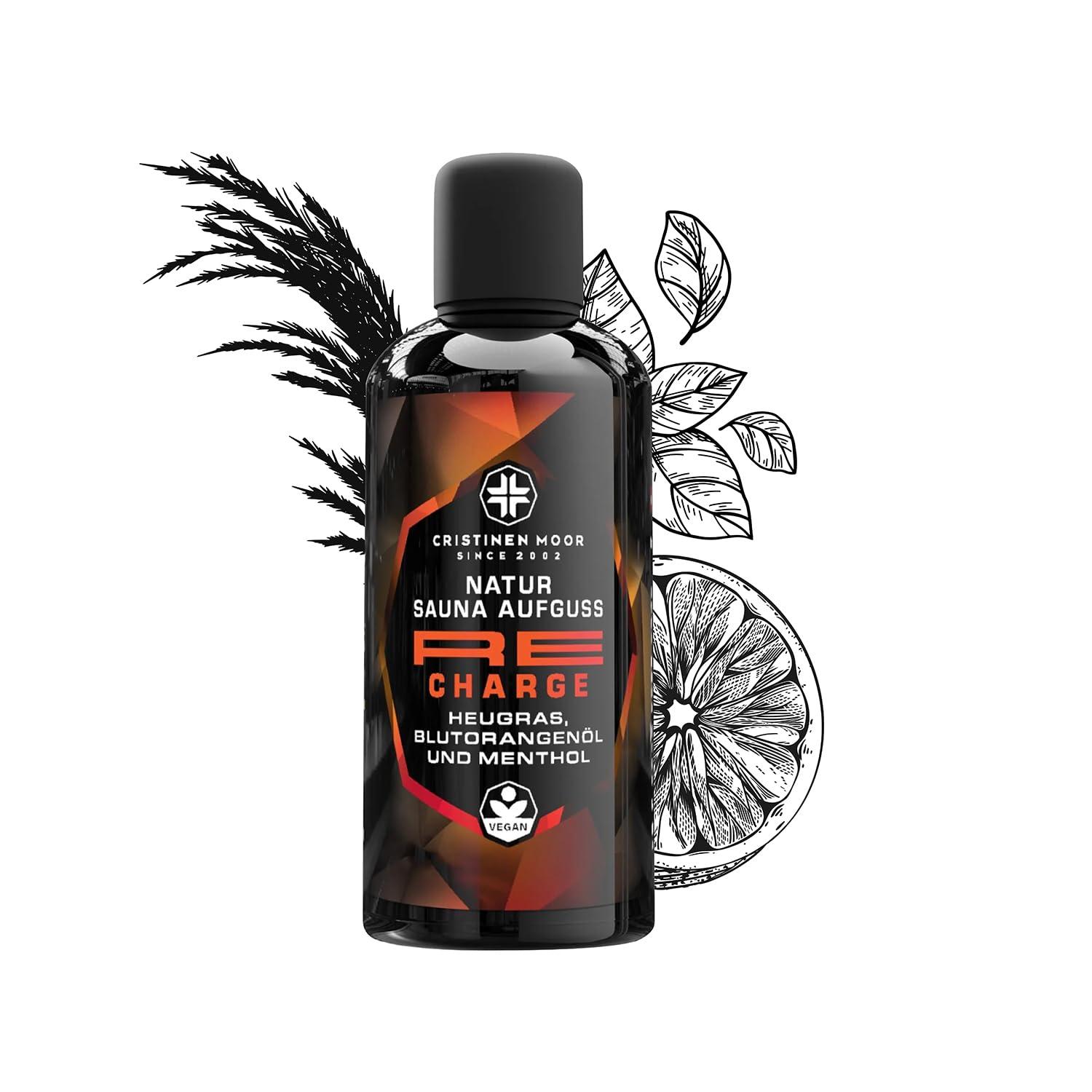 Saunaaufguss Re Collection Set 1 - Re Awake, Re Charge, Re Generate, Re Vitalize 4x100 ml - CristinenMoor Natursaunadüfte ohne synthetische Duftstoffe in edler Umverpackung