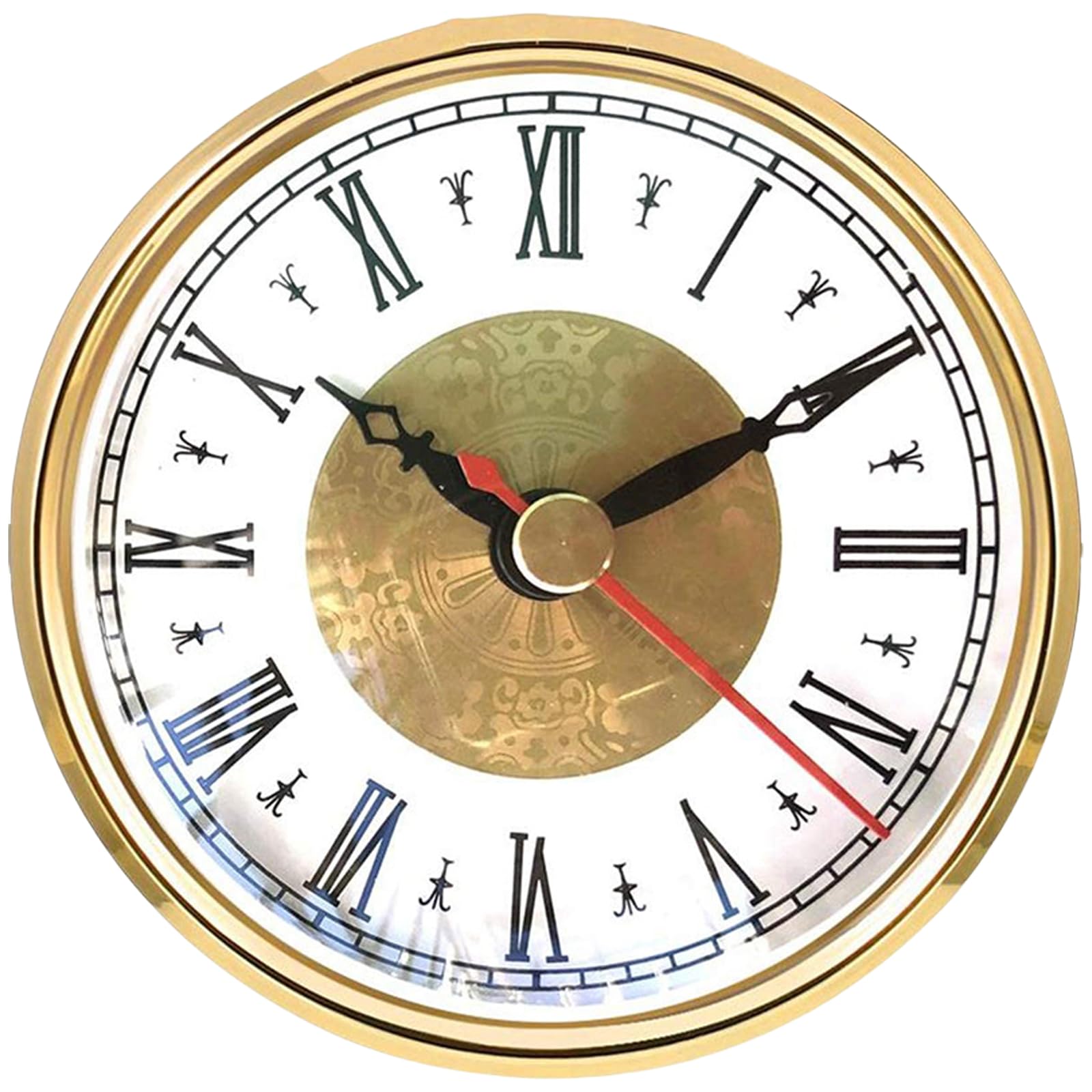 Hsioluted Clock Replacement Insert Small Clock Part with Roman/Arabic Numerals, for Home or Offices Clocks Quiet Mechanism