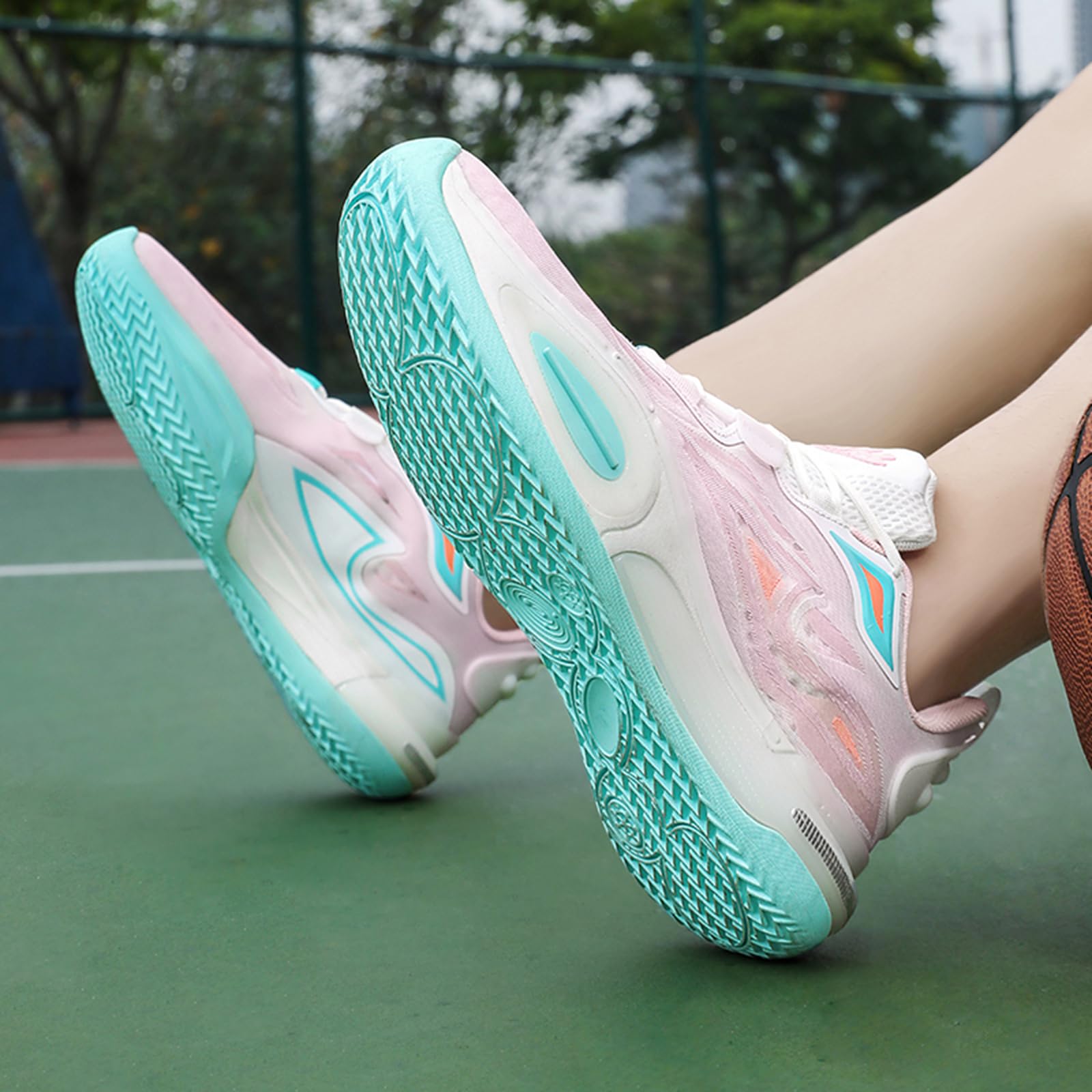 Zapatillas de baloncesto acolchadas mujer cómodas correr caminar