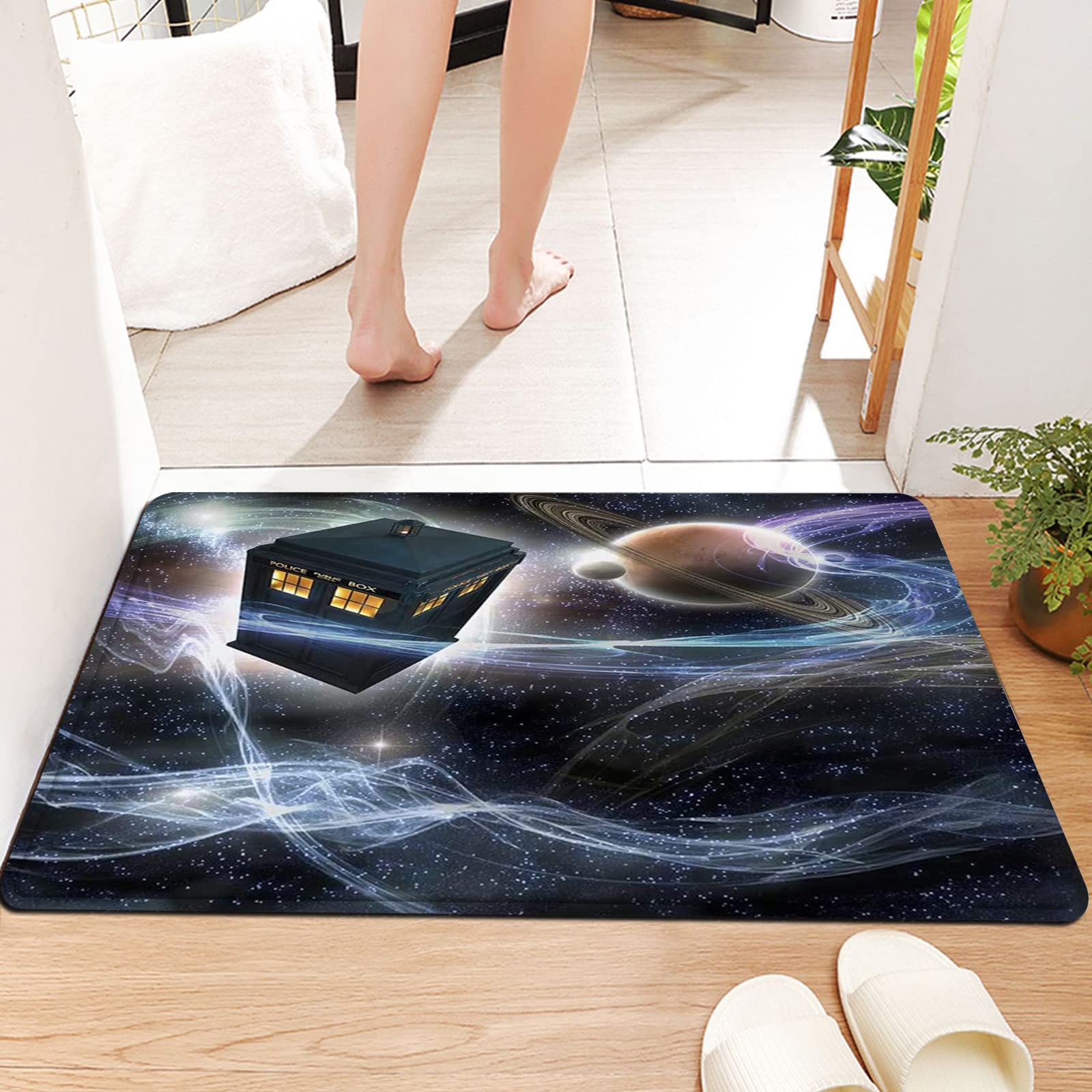 RRUxiia Teppich 60x90cm Astronaut Design - Waschbar Rutschfest Für Innen & Außen