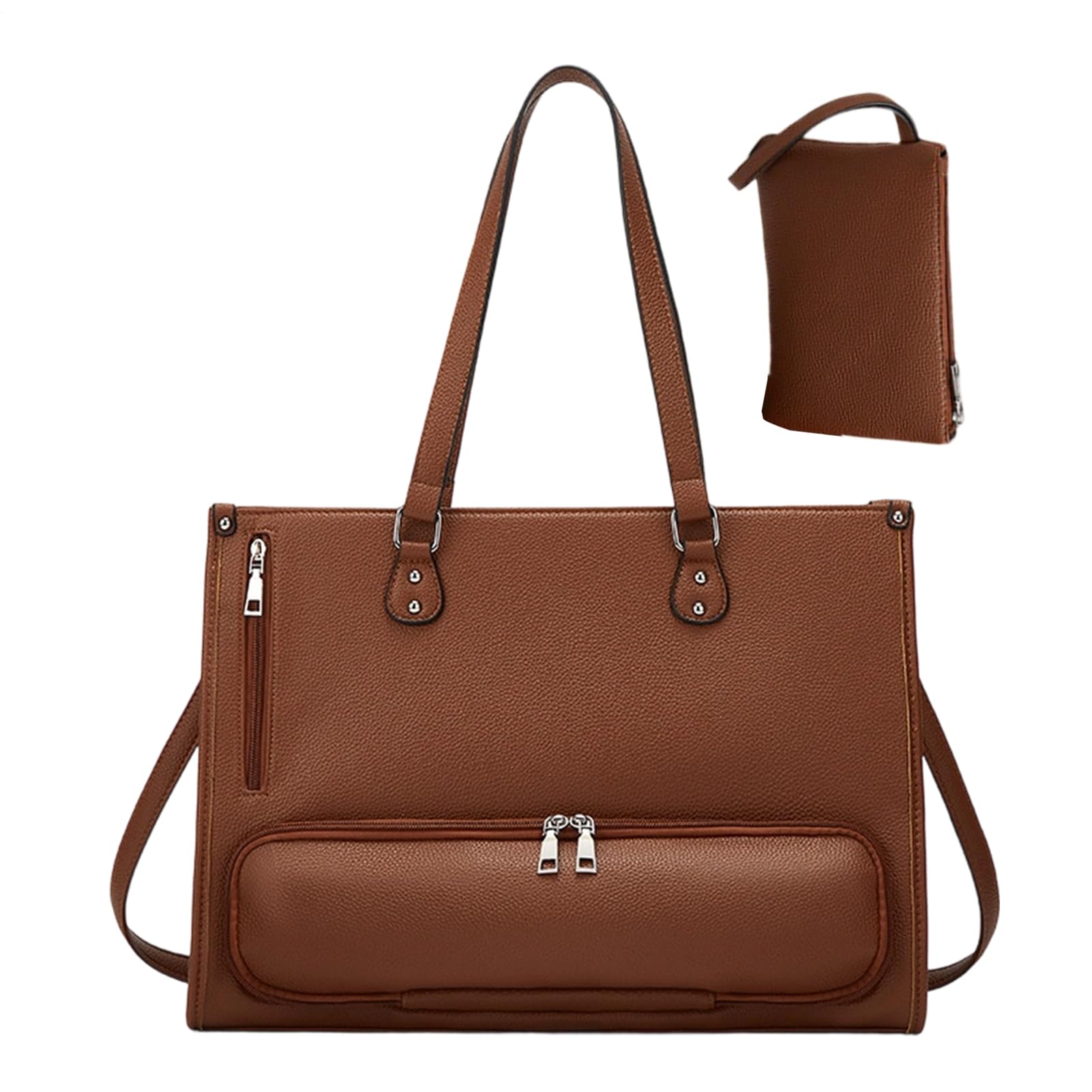 Borsa da pranzo da donna con scomparto per il pranzo e borsa da lavoro professionale per telefono, tablet, cibo, bevande, ufficio, studio, affari, road trip,, marrone scuro, Se référer au descriptif