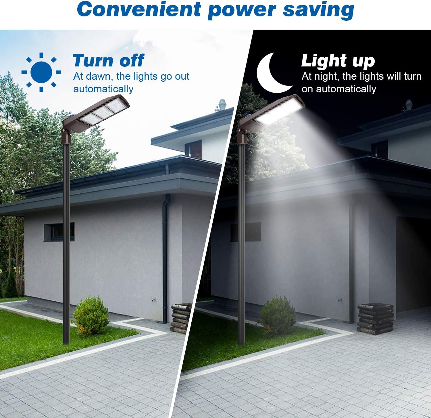 Up To 40% OFF 300W LED Parking Lot Light 5000K 36000LM Outdoor Commercial Parking Light IP65 Waterproof Dusk to Dawn LED Shoebox Area Light with Photocell (2 Pack)