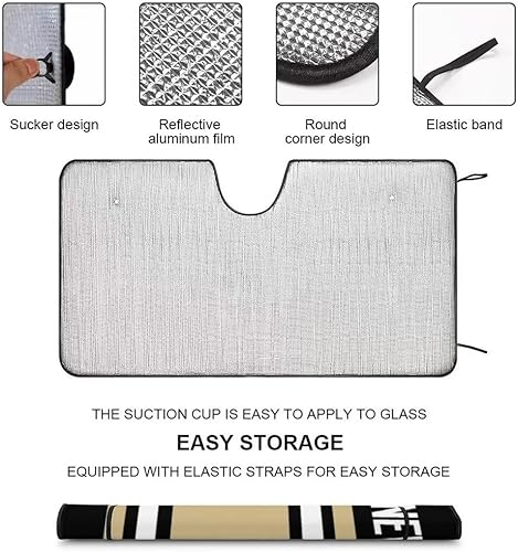 Miniatura 10 de Parasol para parabrisas de automóvil de San Francisco, personalizado con cualquier número de nombre, plegable, protección contra rayos UV,