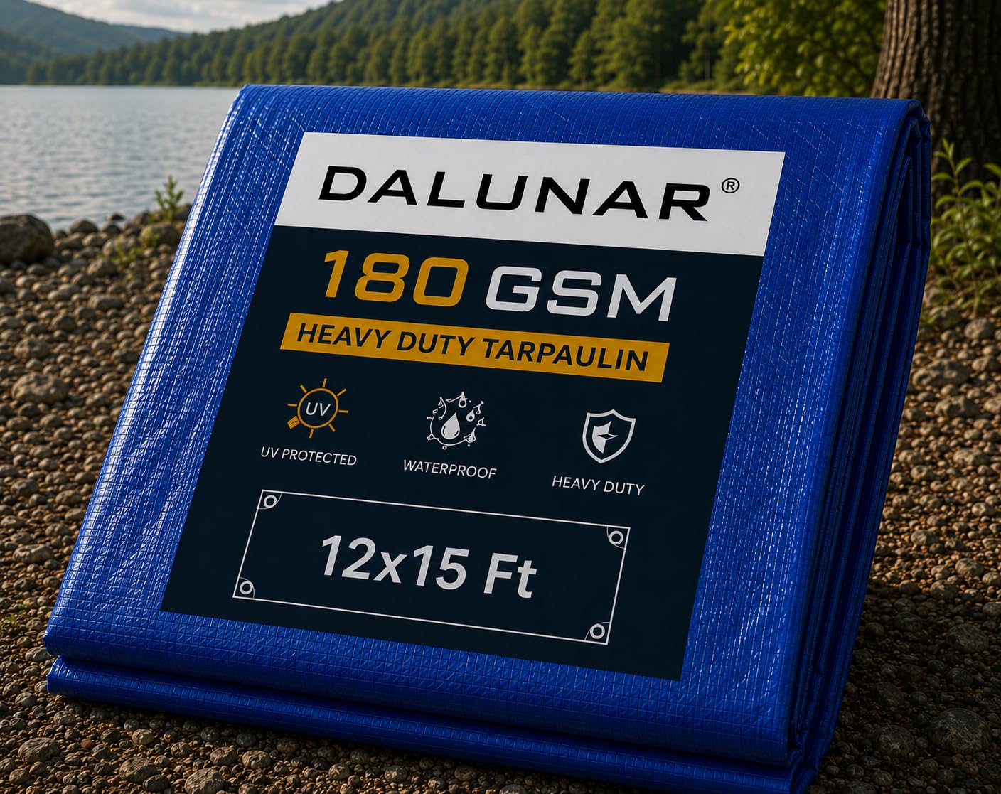 DALUNAR Waterproof Tarpaulin Sheet 9x12 fit 180 GSM, HDPE UV Treated, Heavy Duty, Multipurpose Cover for Sun, Rain & Roof Protection — Amazon image 10