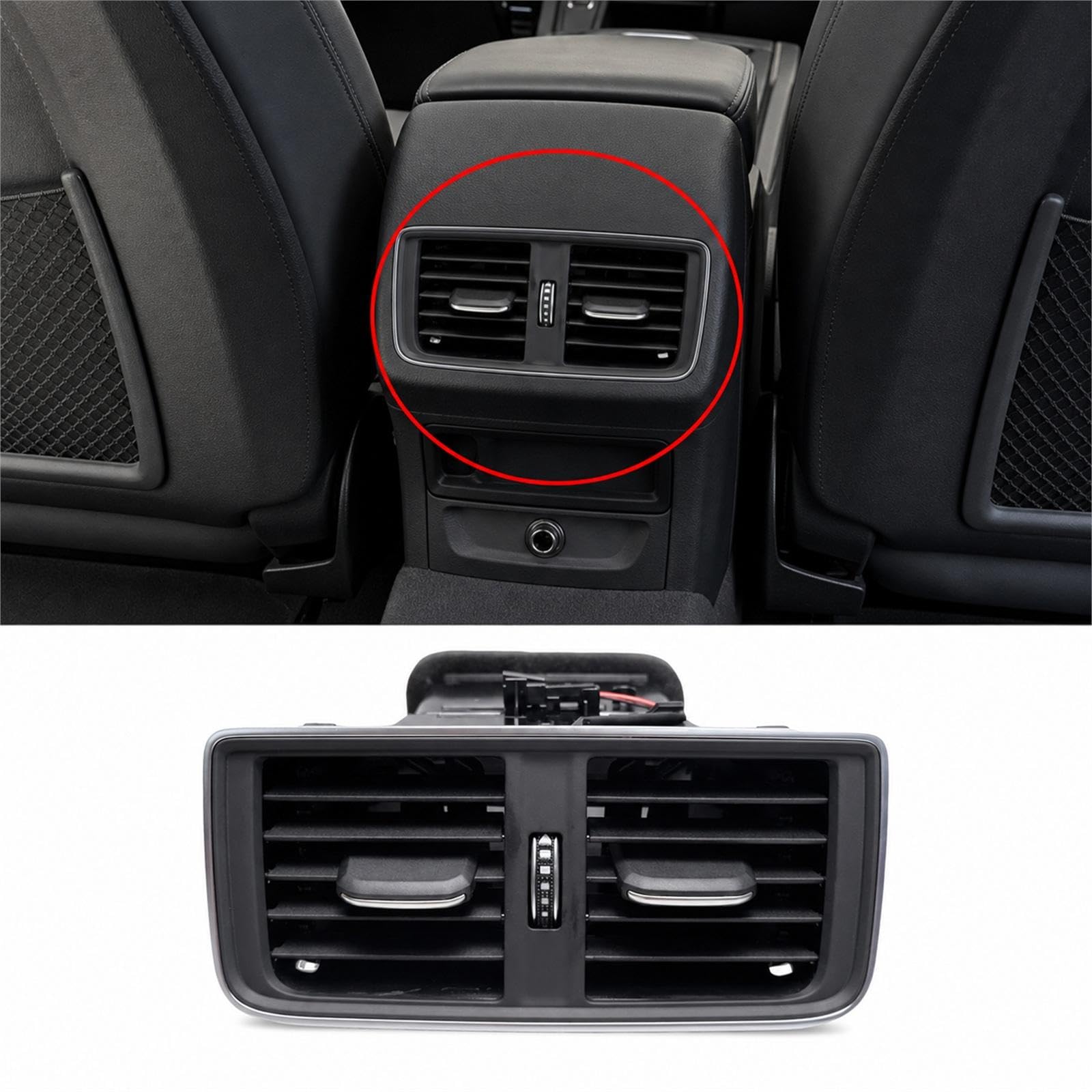 Rear Air Vent Klimaanlage Lüftungsgitter Mittelkonsole Luftkanal Ersatzteil Pp Material Passend für Autos Autowerkstatt Innenausstattung