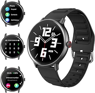 Reloj inteligente (contestar/hacer llamadas), reloj inteligente de metal redondo de 1.43 pulgadas, podómetro de frecuencia cardíaca y sueño, más de 100 modos deportivos, reloj de fitness