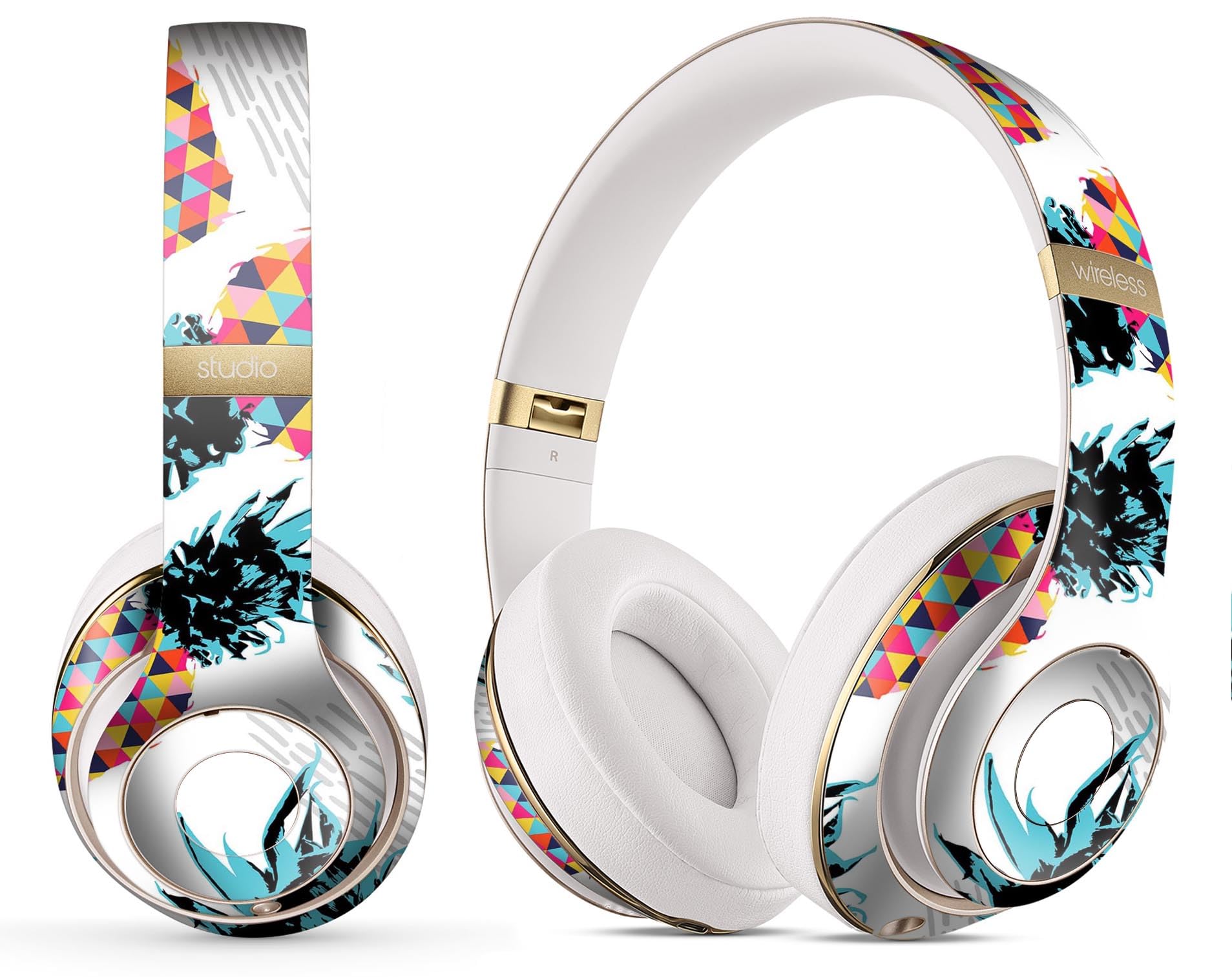 DesignSkinz - Compatible with Beats Studio Pro - Skin Decal Protective Scratch Resistant Vinyl Wrap - Retro Summer Pineapple v3