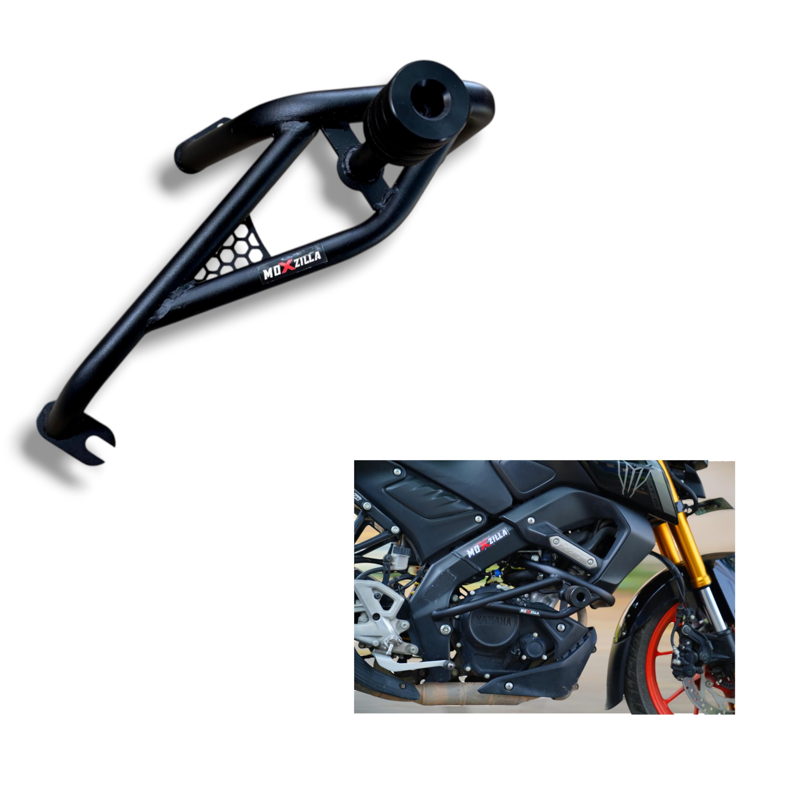 MOXZILLA Shark Crash Gurad for MT15 Bikes Suitable for All Models MT15 Bikes (Matt Black)-picture-20