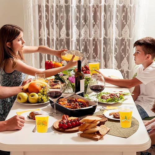 Miniatura 6 de 50 tazas de fiesta de otoño, 12 onzas, desechables de plástico transparente para Acción de Gracias, bebidas de cerveza, helado, aperitivos,