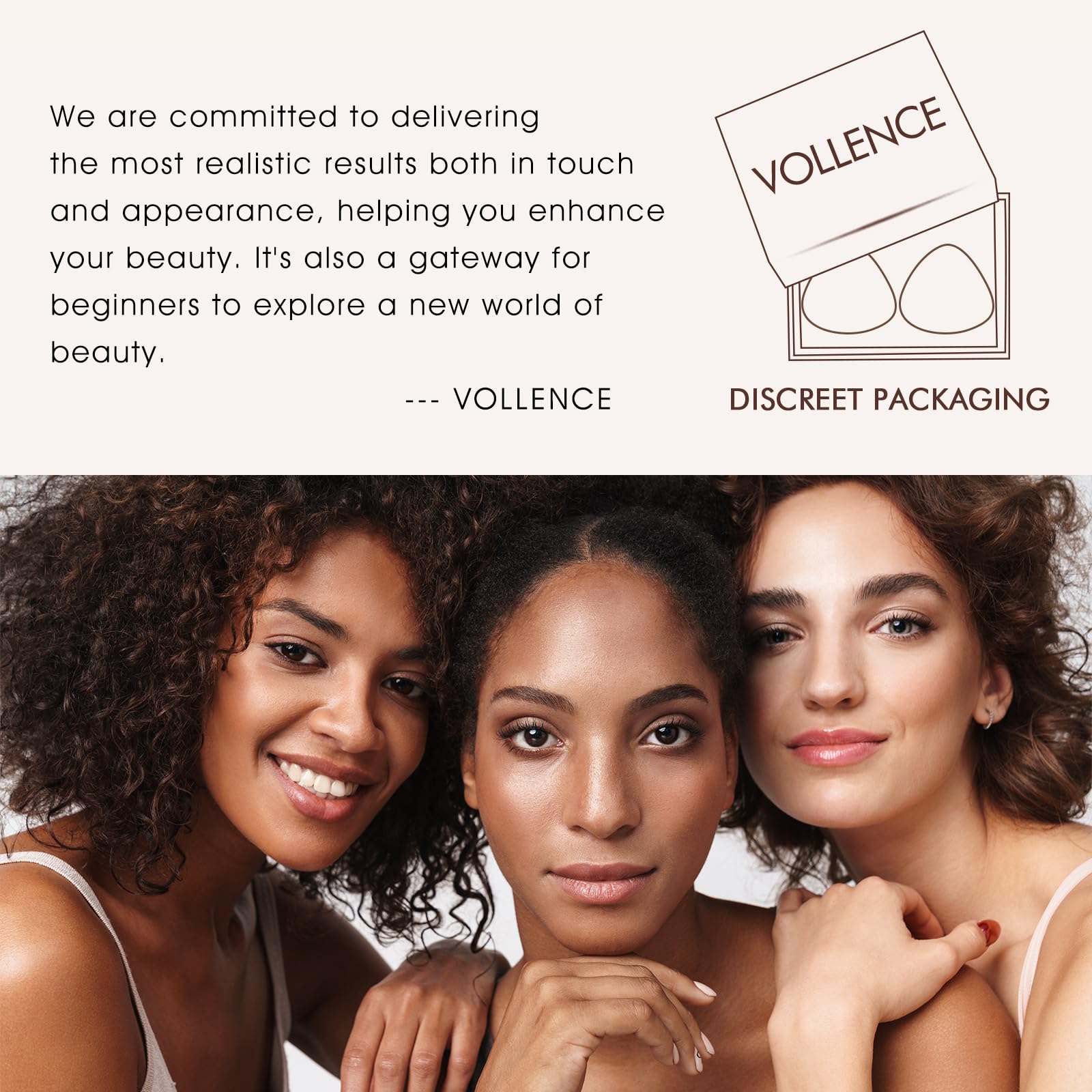 Vollence Una coppia di protesi mammarie in silicone a forma di triangolo, realizzate in gel di silicone, simulate per mastectomia, travestiti, transgender. Inserti per migliorare il reggiseno