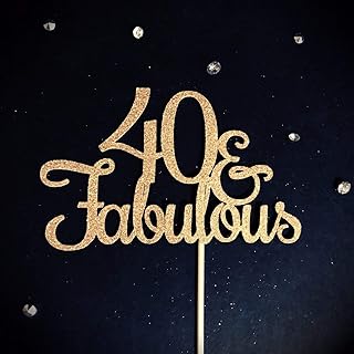 Atelier Elegance 40 and Fabulous Cake Topper, 40th Birthday Cake Topper, 40 Cake Topper