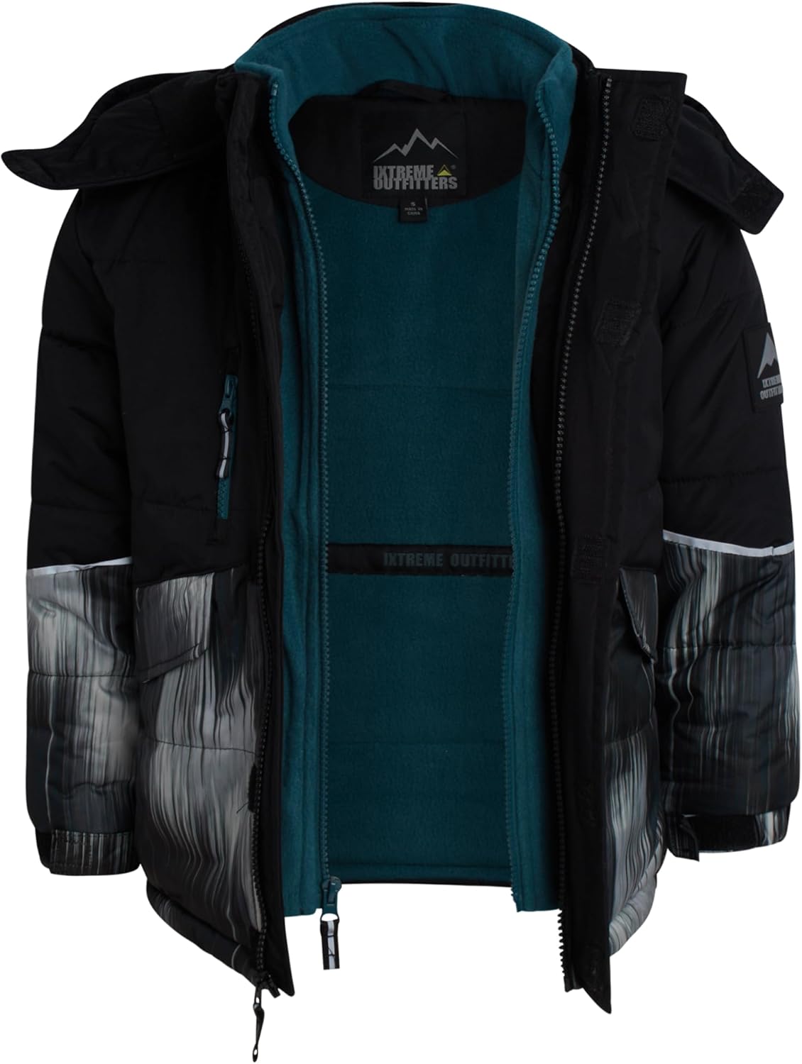 iXtreme Boys Snowsuit Set - 2 Piece Heavyweight Insulated Ski Jacket and Snow Pants Overall Bibs for Boys with Winter Hat